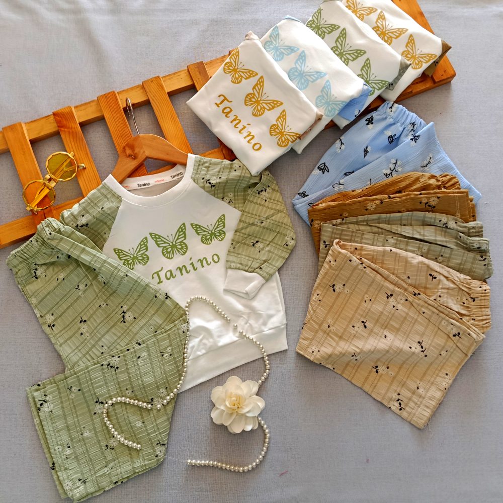 Girls' blouse and pants suitable for ages 2 to 5 years (1) Girls' blouse and pants suitable for ages 2 to 5 years