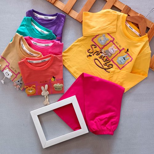 Girls' blouse and pants suitable for ages 2 to 9 years