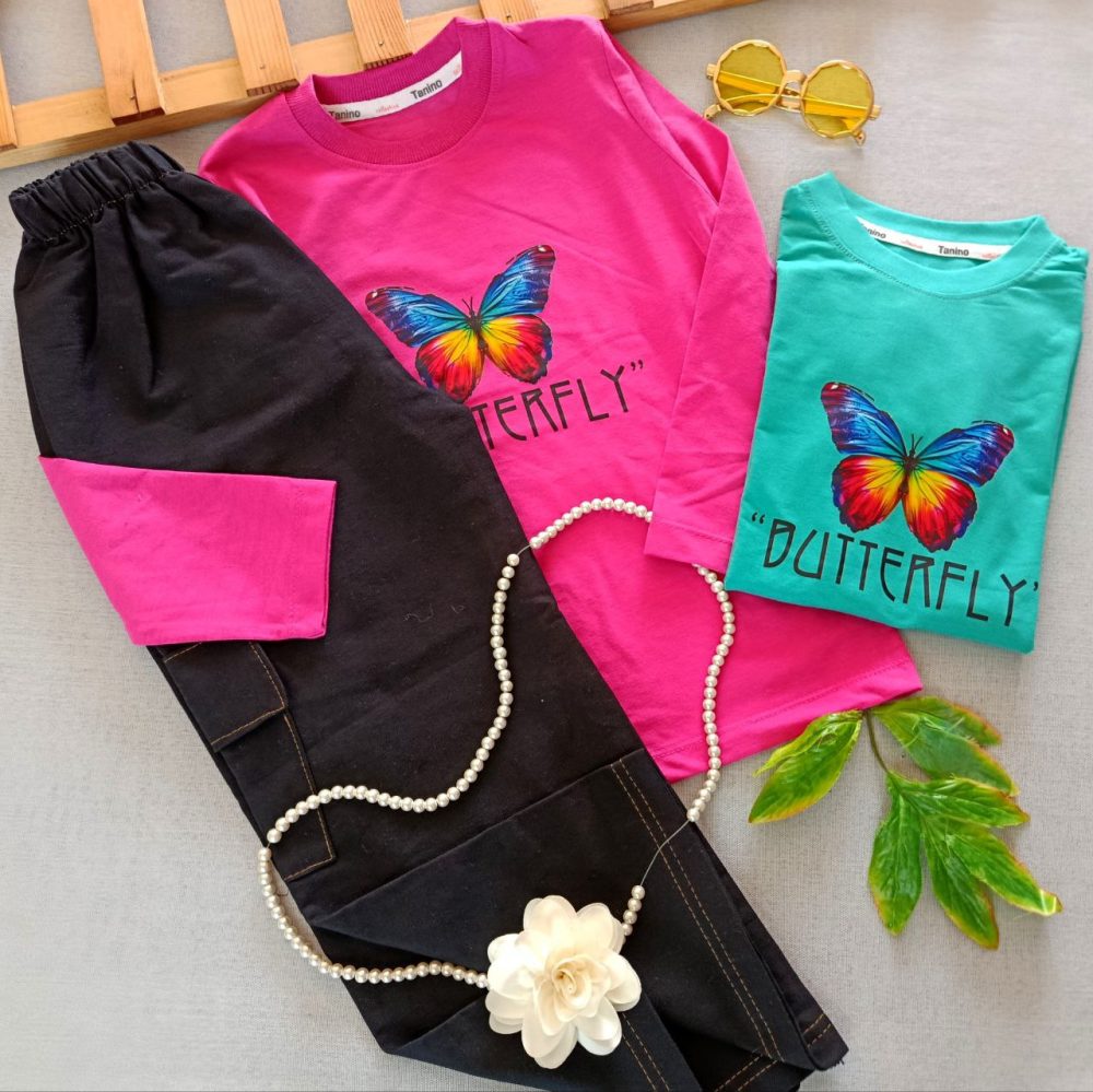 Girls' blouse and pants suitable for ages 5 to 9 years