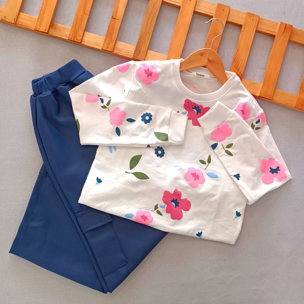 Girls' blouse and pants suitable for ages 8 to 12 years