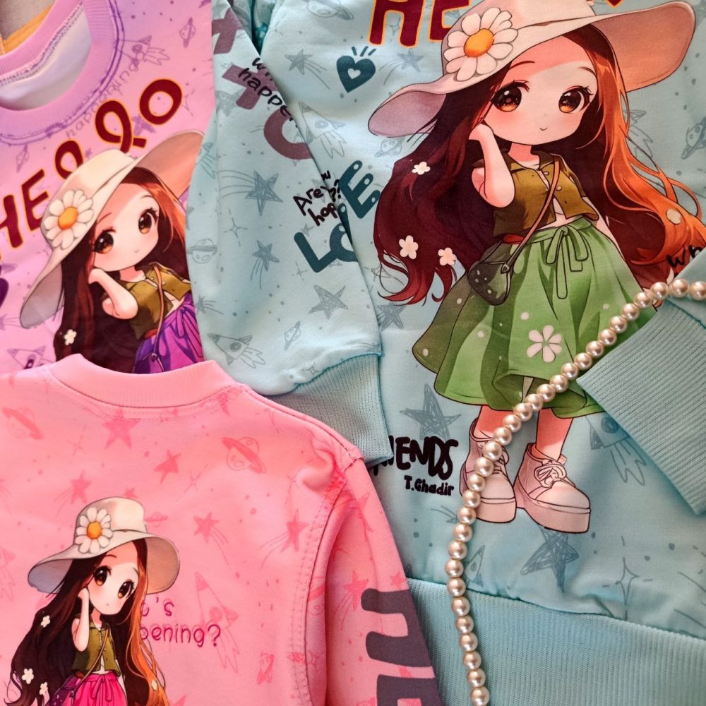 Girls' blouse suitable for ages 2 to 9 years