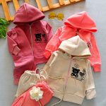 Girls' sweatshirt and pants suitable for ages 1 to 5 years