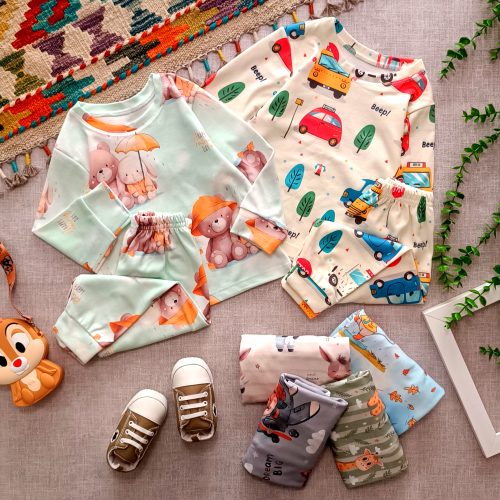 Blouses and pants for girls and boys from sizes 35 to 50