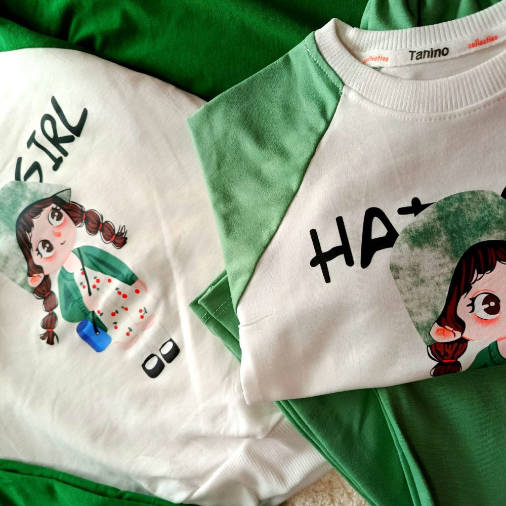 Girls' blouses and pants from age 4 to 7 years