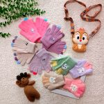 Girls' gloves suitable for ages 1 to 6 years old