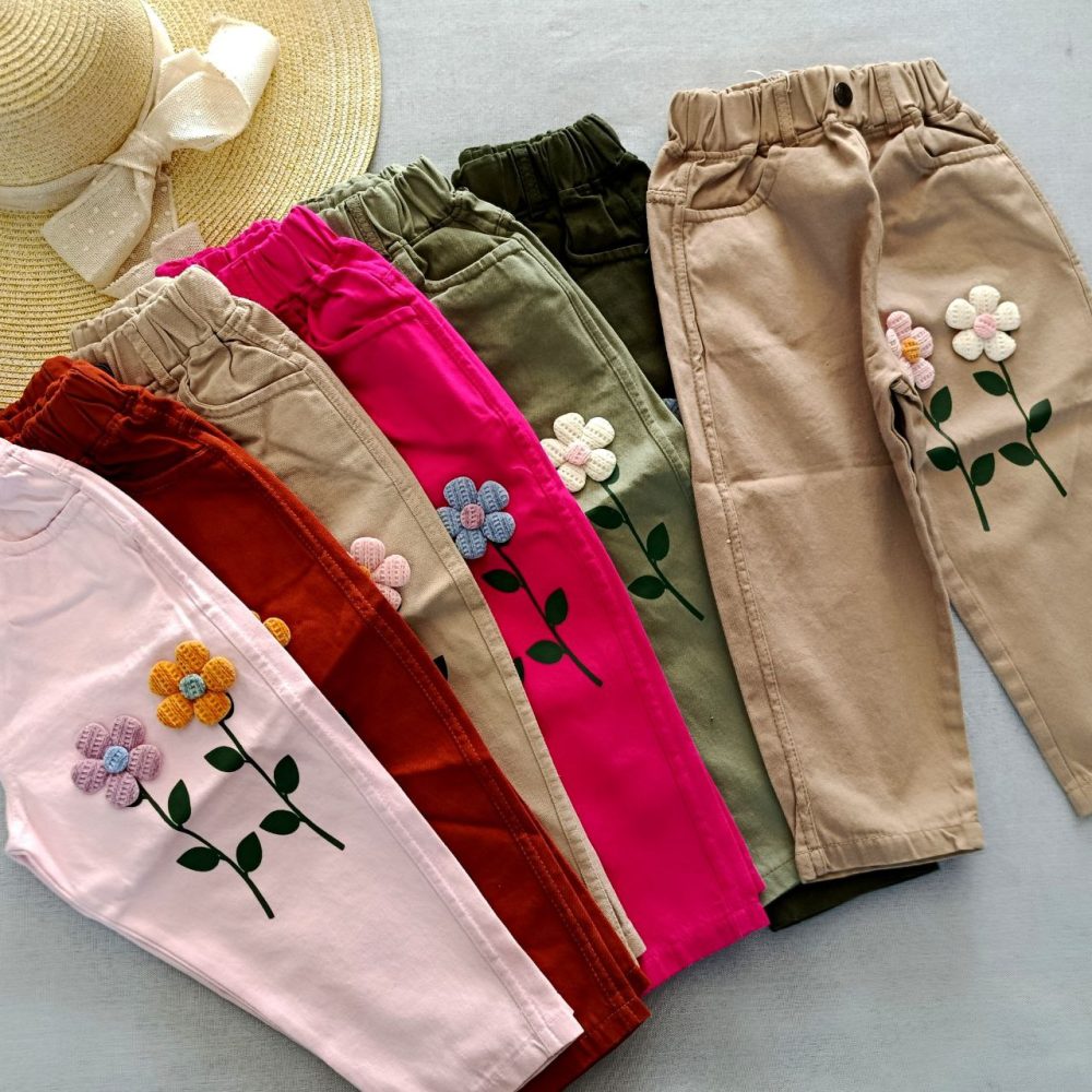 Girls' pants suitable for ages 3 to 7 years