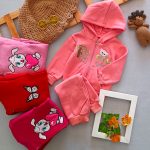 Girls' sweatshirt and pants suitable for ages 1 to 8 years