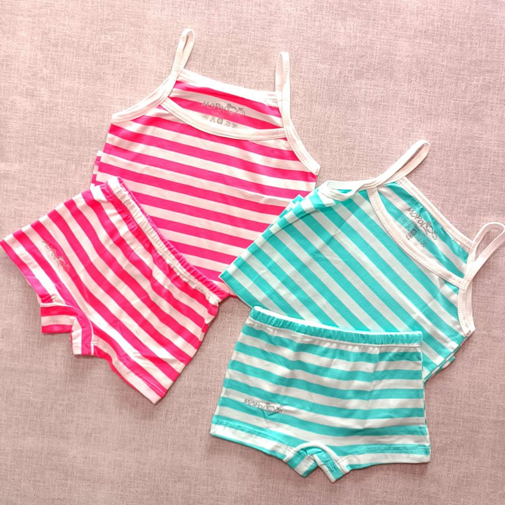 Girls' tops and shorts from ages 3 to 10