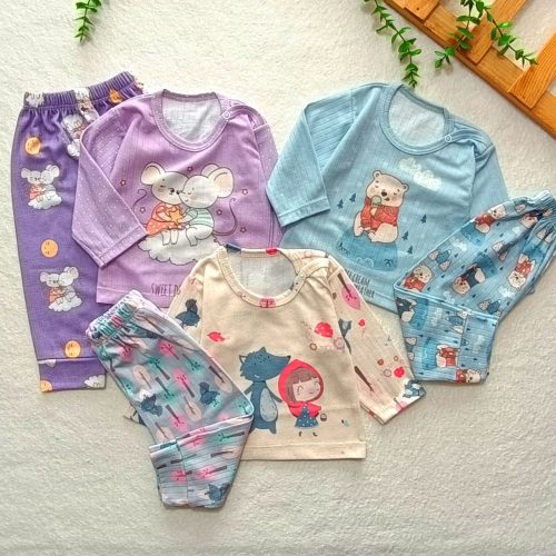 Blouses and pants for girls and boys from newborn to 4 years old.