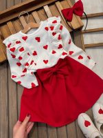 Girls' blouse and skirt suitable for ages 3 to 10 years