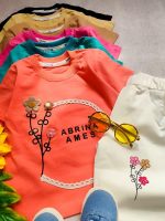 Girls' T-shirt and shorts, 2 to 5 years old