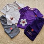 Girls' T-shirts and shorts, size 40 and 45