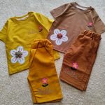 Girls' T-shirts and shorts, size 40 and 45