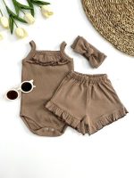 Girls' bodysuit and shorts from 3 months to 24 months