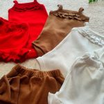 Girls' bodysuit and shorts from 3 months to 24 months