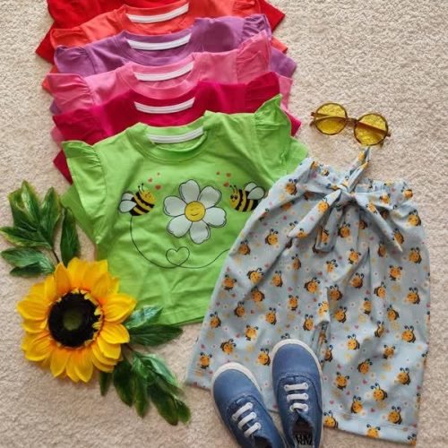 Girls' crop shorts from size 40 to size 55