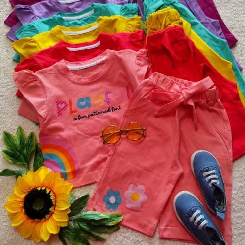 کراپ شلوارک play ful