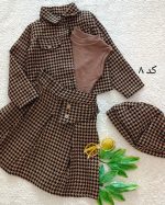 Girls' skirt suit suitable for ages 3 to 11 years
