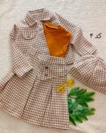 Girls' skirt suit suitable for ages 3 to 11 years