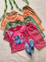 Girls' T-shirts and shorts, 1 to 7 years old