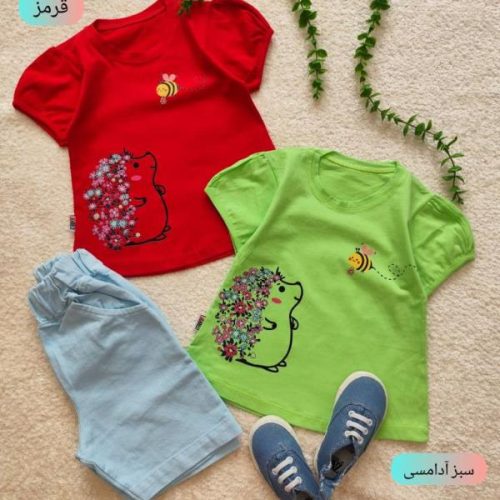 Girls' T-shirt and shorts, 1 to 4 years old