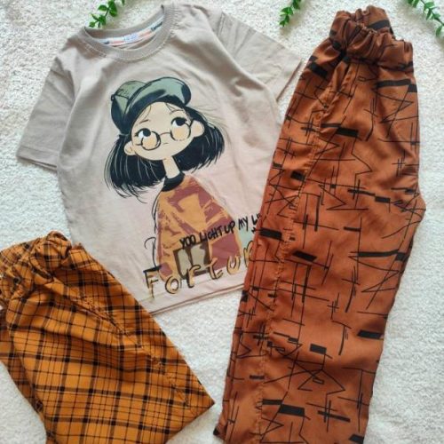 Girls' t-shirts and pants from 4 years to 13 years