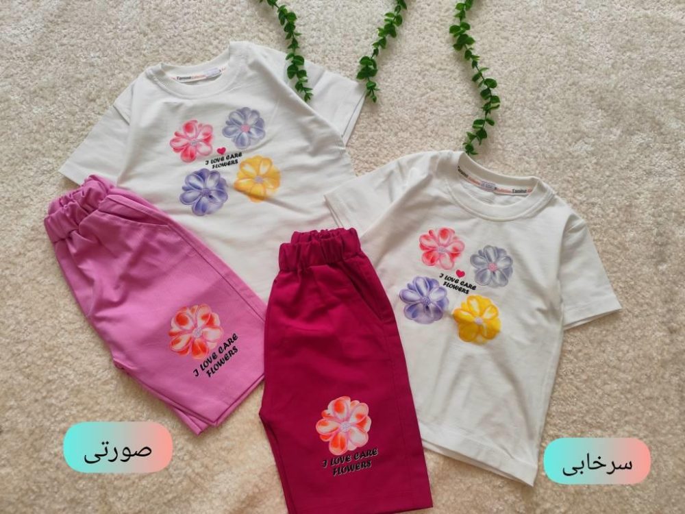 Girls' t-shirts and shorts from 2 to 5 years old