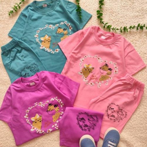 Girls' t-shirts and shorts from size 40 to size 55