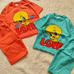Girls' t-shirts and shorts from sizes 35 to 45
