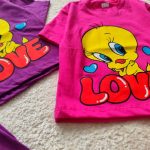 Girls' t-shirts and shorts from sizes 35 to 45