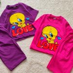 Girls' t-shirts and shorts from sizes 35 to 45