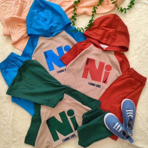 تیشرت و شلوارک کلاه دار ni