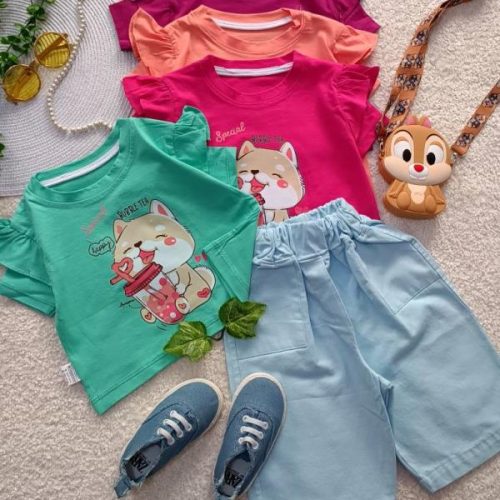 Cropped shorts for girls from 2 years to 5 years