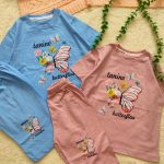 Girls' T-shirt and shorts, 4 to 7 years old