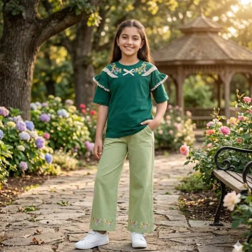 Girls' T-shirts and pants from size 40 to size 60