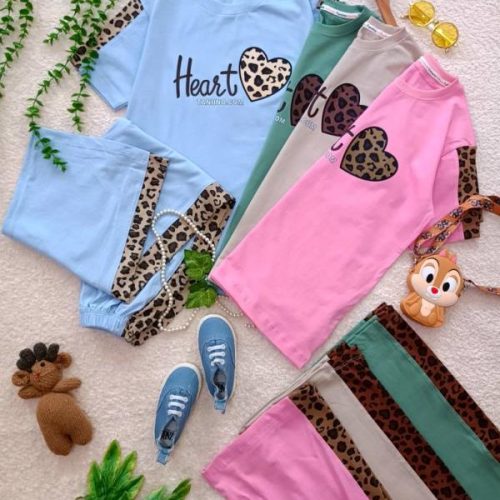 Girls' T-shirts and pants, sizes 60 and 65