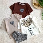 Girls' T-shirts and shorts, size 40 and 45