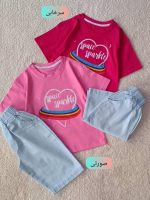 Girls' T-shirts and shorts, sizes 45 to 50
