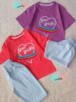 Girls' T-shirts and shorts, sizes 45 to 50
