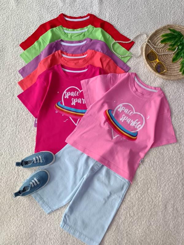 Girls' T-shirts and shorts, sizes 45 to 50 (5) Girls' T-shirts and shorts, sizes 45 to 50