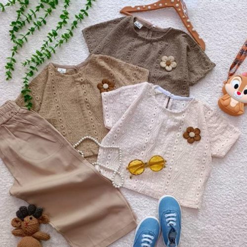 Girls' crop pants from size 40 to 65