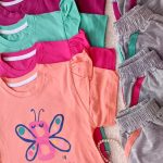 Girls' crop shorts, size 50 and 55