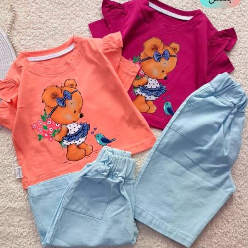 Girls' crop tops and shorts from size 40 to 45