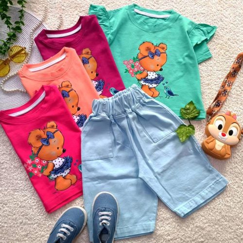Girls' crop tops and shorts from size 40 to 45