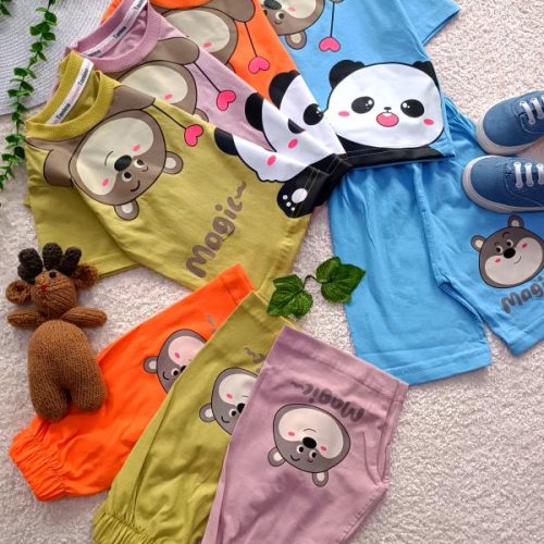Girls' t-shirts and shorts from 10 months to 4 years