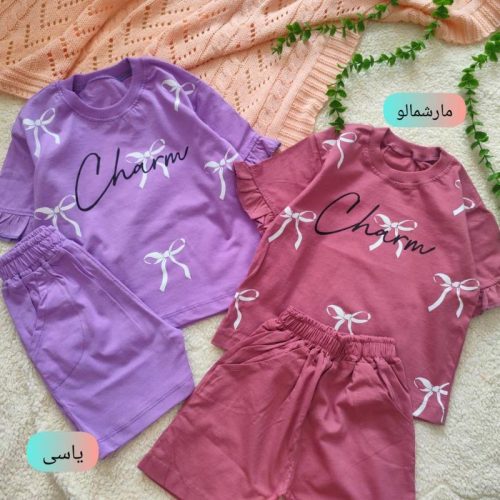 Girls' t-shirts and shorts from 2 to 9 years old