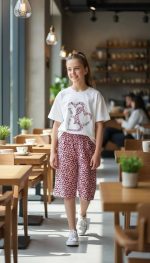 Girls' t-shirts and shorts from 8 to 11 years old