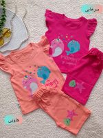 Girls' t-shirts and shorts from 9 months to 4 years