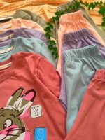 Girls' t-shirts and shorts from ages 4 to 7