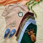 Girls' t-shirts and shorts from size 50 to 60
